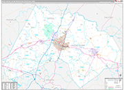 Rocky Mount Metro Area Wall Map Premium Style